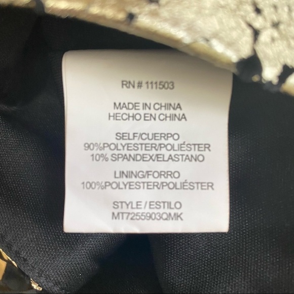 NWT. Meraki (Urban Outfitters ) Young Comtemporary Top. Gold and Black. Sz M - Picture 11 of 14